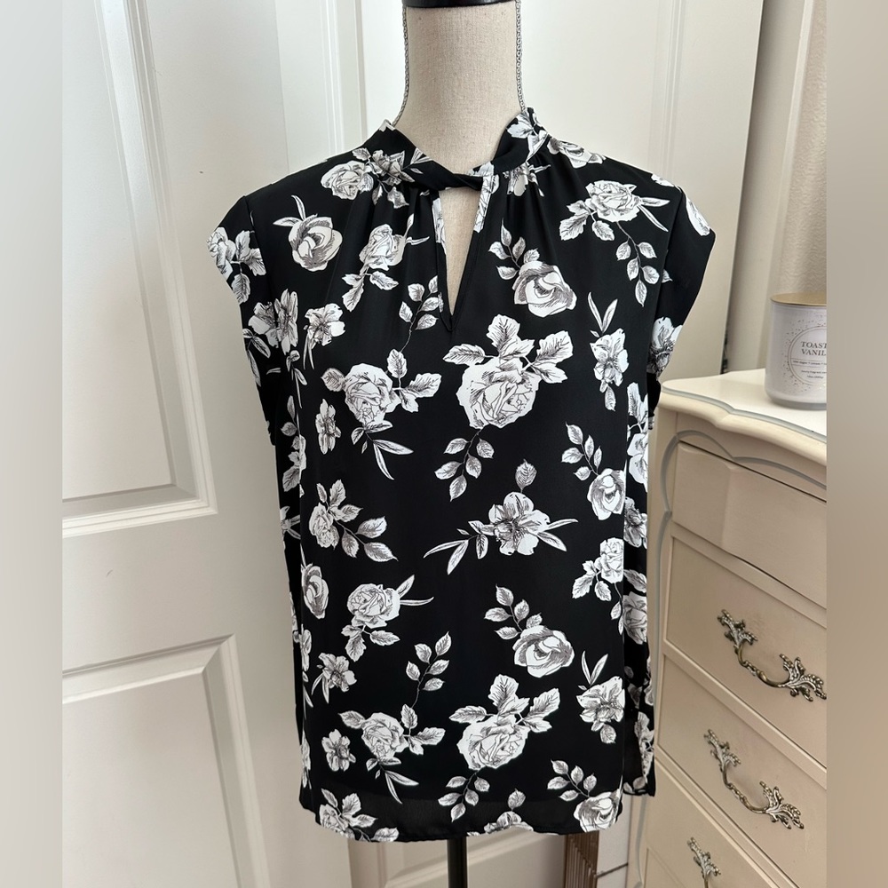 Black and White Blouse